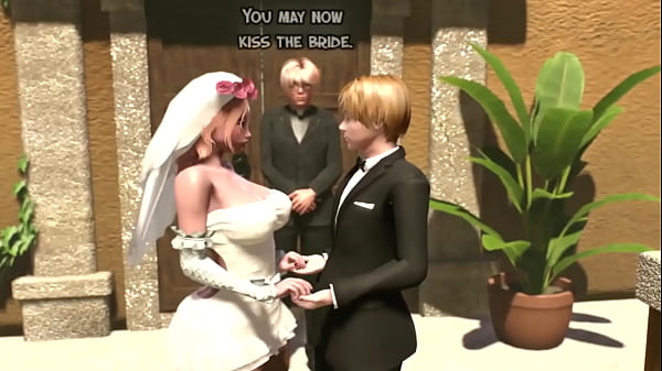 3d FUTA – After the Wedding, bride changed her husband with a Shemale