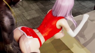 3D Realistic: 11 inch BBC for FIRST time & TIED UP FUCK gave Shy & Horny Asian OL 3X CUM