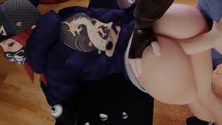 Akali KDA Anal Doggystyle League of Legends Animation with Sound 3D