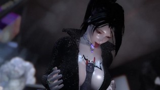 skyrim a motorcycle catsuit woman came to a monster hotel