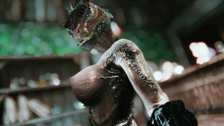 skyrim female argonian knight and Bartender