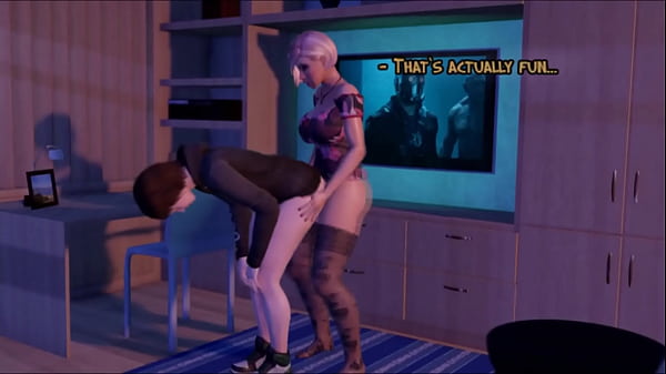 Tranny fucks Guy in Ass – 3d Futa Cartoon Anal Porno