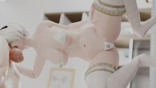 2B Yorha Blowjob Nier Automata Animation with Sound – 3D